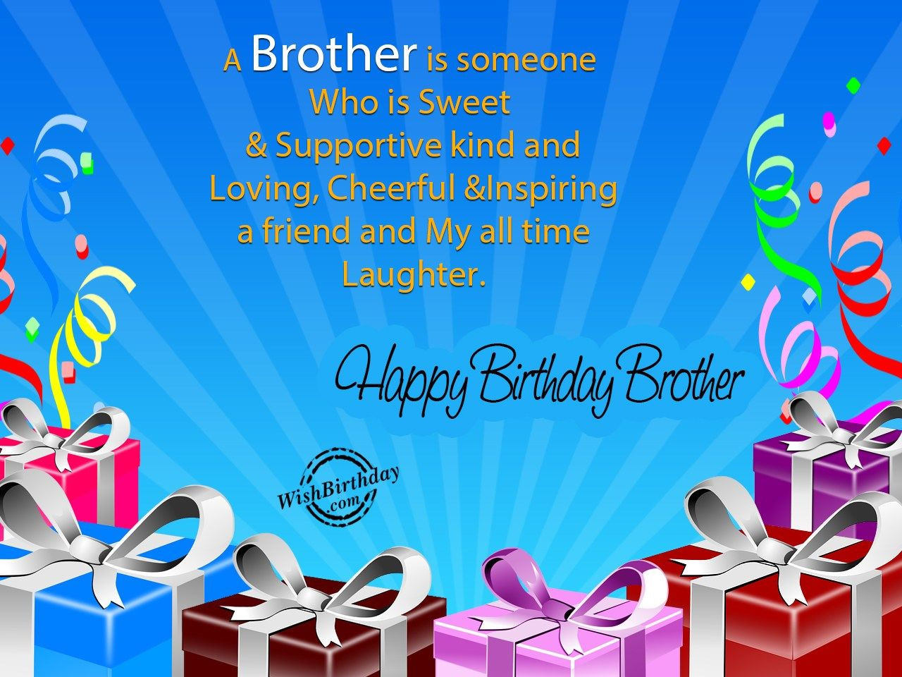 Happy Birthday Wishes For A Brother
 Happy Birthday Brother s and for