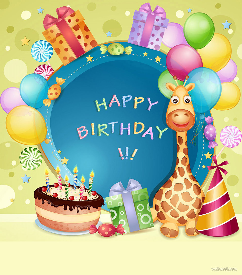 Happy Birthday Wishes For Kids
 50 Beautiful Happy Birthday Greetings card design examples