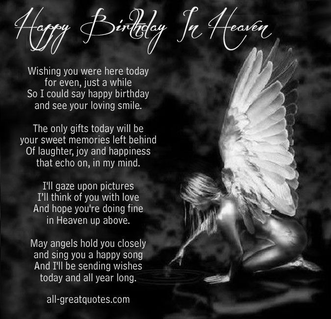 Happy Birthday Wishes In Heaven
 Happy Birthday In Heaven Poem s and