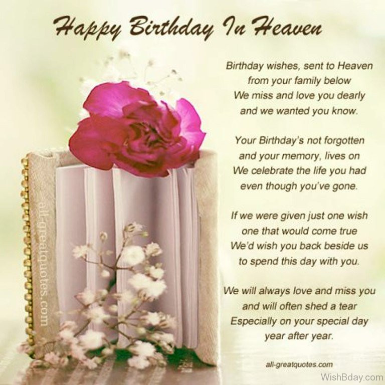 Happy Birthday Wishes In Heaven
 11 Birthday Wishes For Someone Heaven