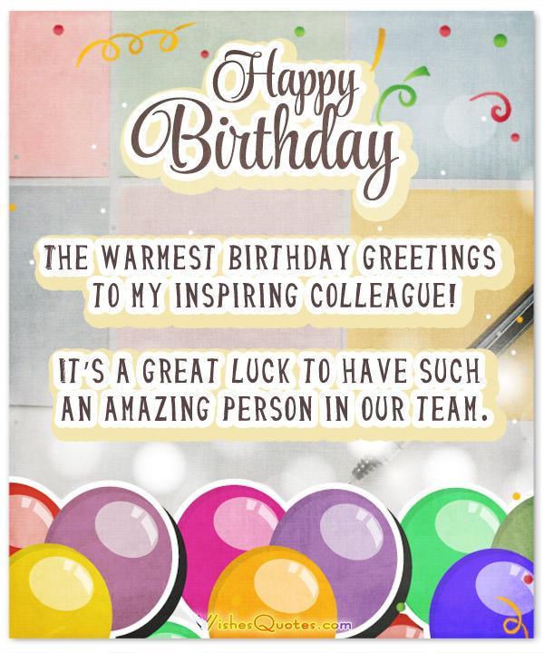 Happy Birthday Wishes To Coworker
 33 Heartfelt Birthday Wishes for Colleagues By WishesQuotes