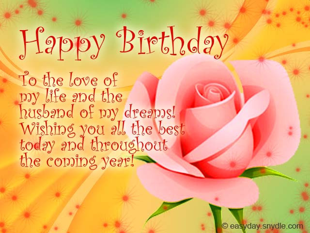 Happy Birthday Wishes To Husband
 Birthday Messages for Your Husband Easyday