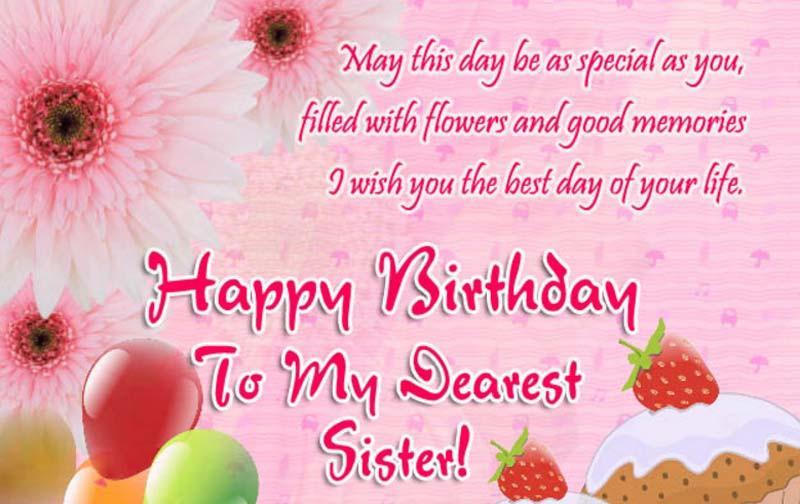 Happy Birthday Wishes To Sister
 Short And Long Birthday Messages Wishes Quotes For Sister