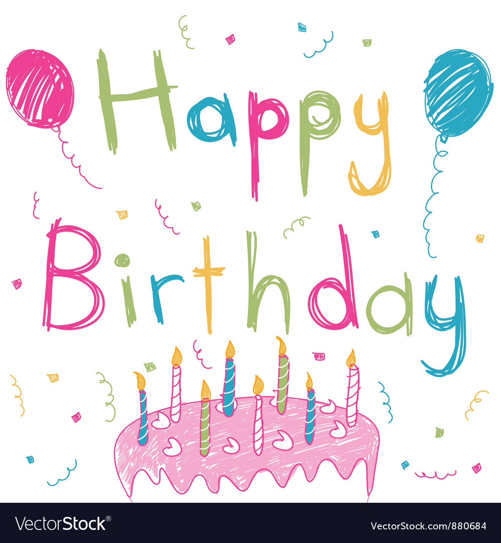 Happy Birthdays Cards
 Happy birthday card vector by lemony Image