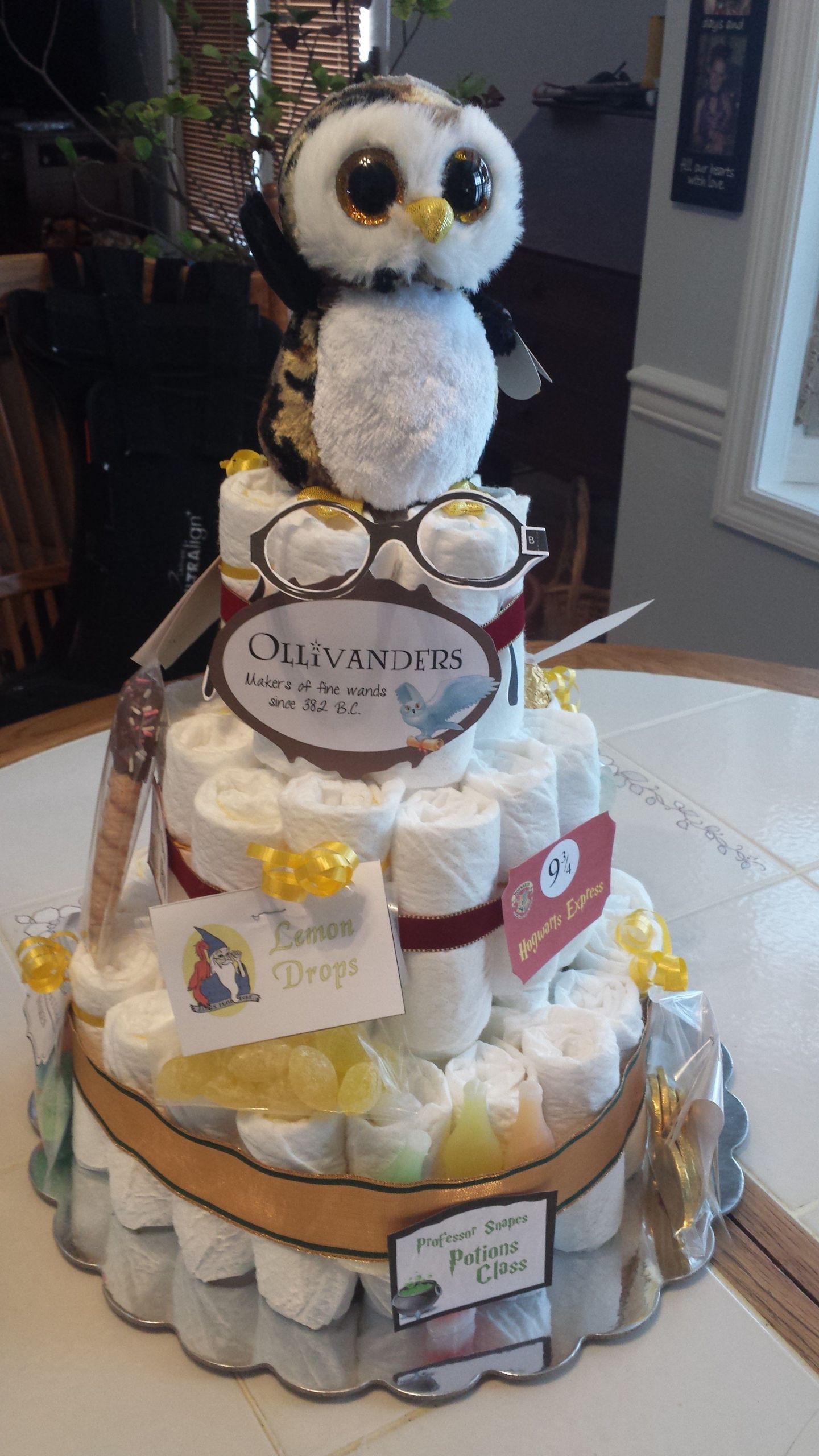 Harry Potter Baby Gift Ideas
 Harry Potter Diaper Cake With images