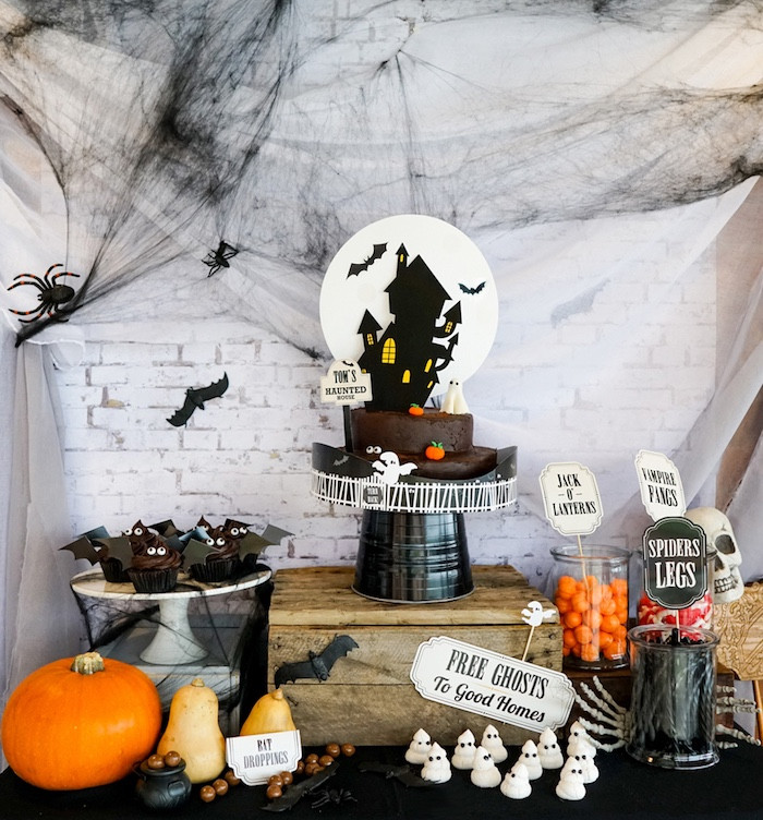 Haunted Halloween Party Ideas
 Kara s Party Ideas Modern Haunted House Halloween Party