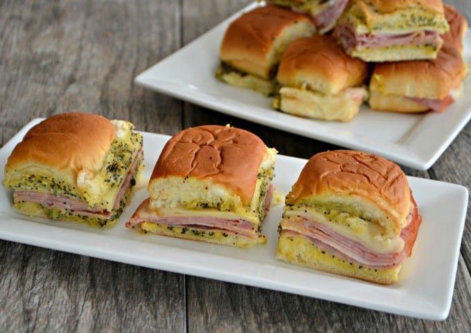 Hawaiian Bread Ham Sandwiches
 Ham and Cheese Party Sandwiches