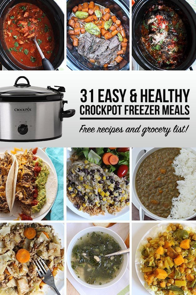 Healthy Freezer Dinners
 31 Easy and Healthy Crockpot Freezer Meals Thirty