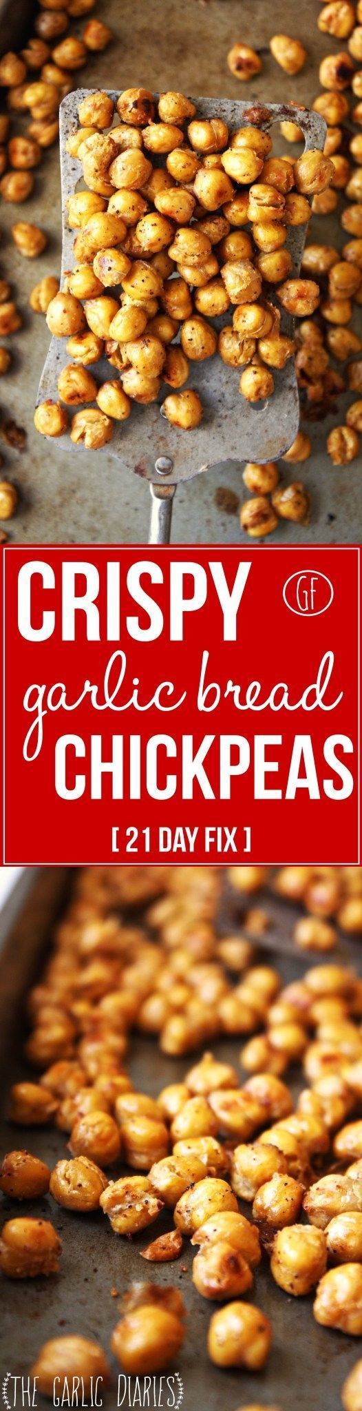 Healthy Salty Crunchy Snacks
 Crispy Garlic Bread Chickpeas [21 Day Fix] Craving that