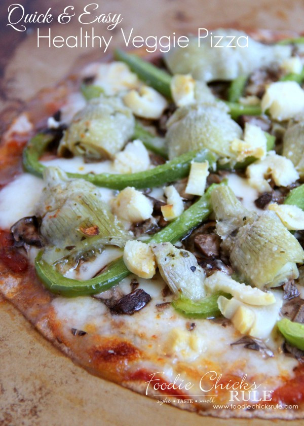 Healthy Veggie Pizza
 Quick & Easy Healthy Veggie Pizza Foo Chicks Rule