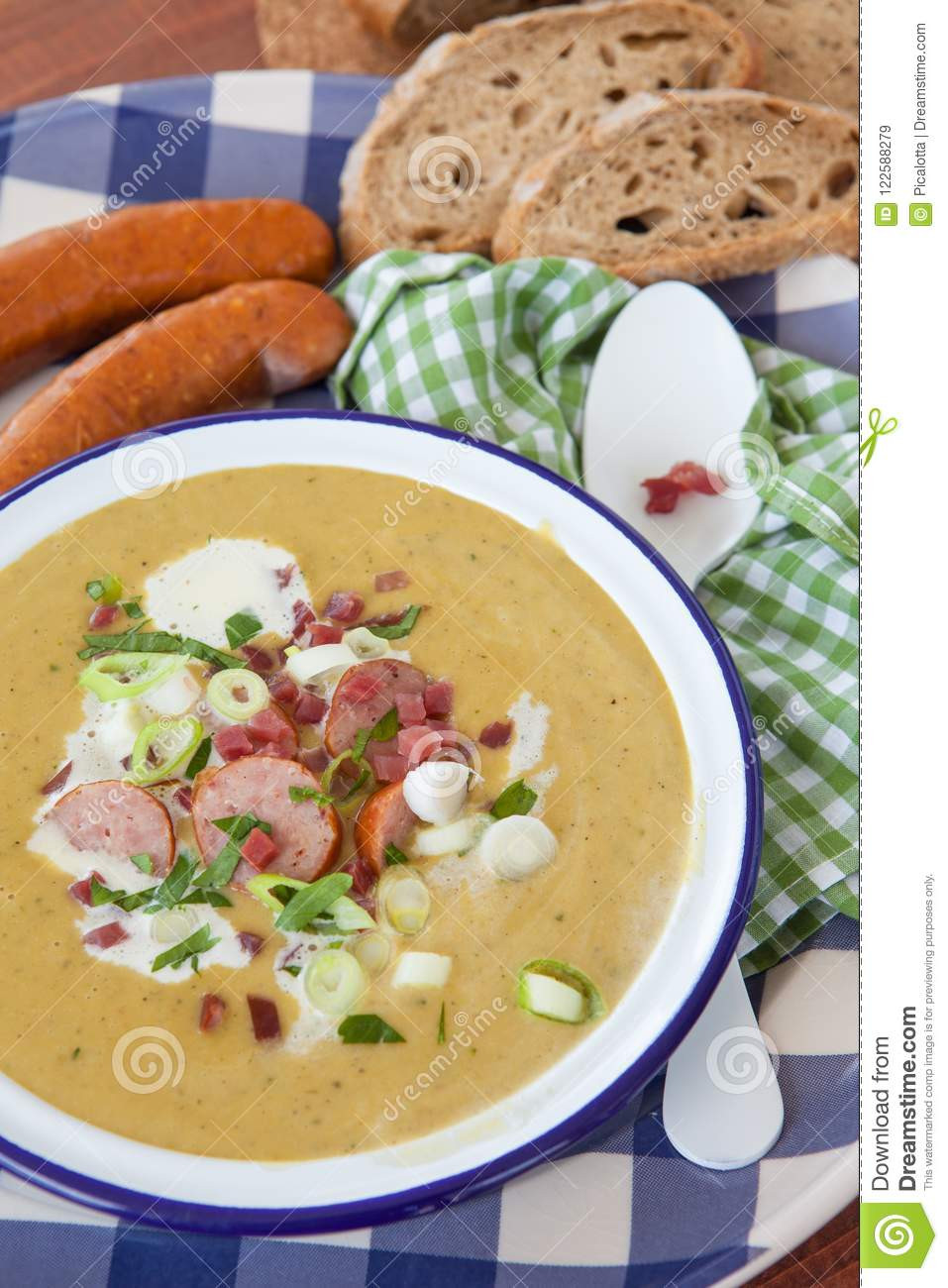 Hearty Potato Soup
 Hearty potato soup stock image Image of lunch rustic