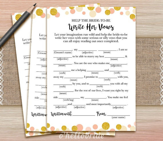 Help With Wedding Vows
 Help The Bride To Be Write Her Vows Game Wedding Vows Ivory