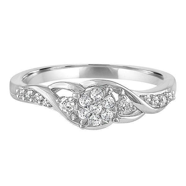 Helzberg Diamonds Promise Rings
 1 4 ct tw Diamond Promise Ring in Sterling Silver