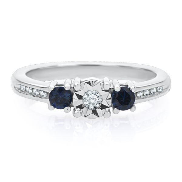 Helzberg Diamonds Promise Rings
 Diamond & Blue Sapphire Promise Ring in from Helzberg Diamonds