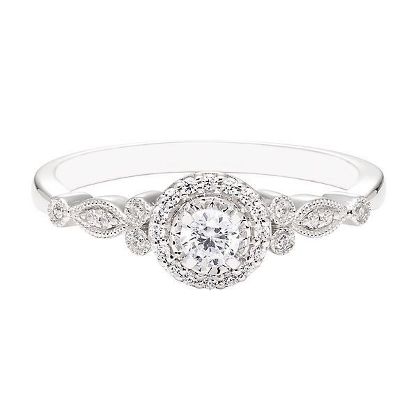 Helzberg Diamonds Promise Rings
 1 7 ct tw Diamond Promise Ring in 10K White Gold