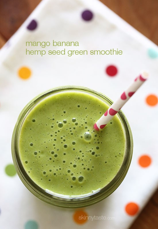 Hemp Seed Smoothies
 Mango Banana Green Smoothie