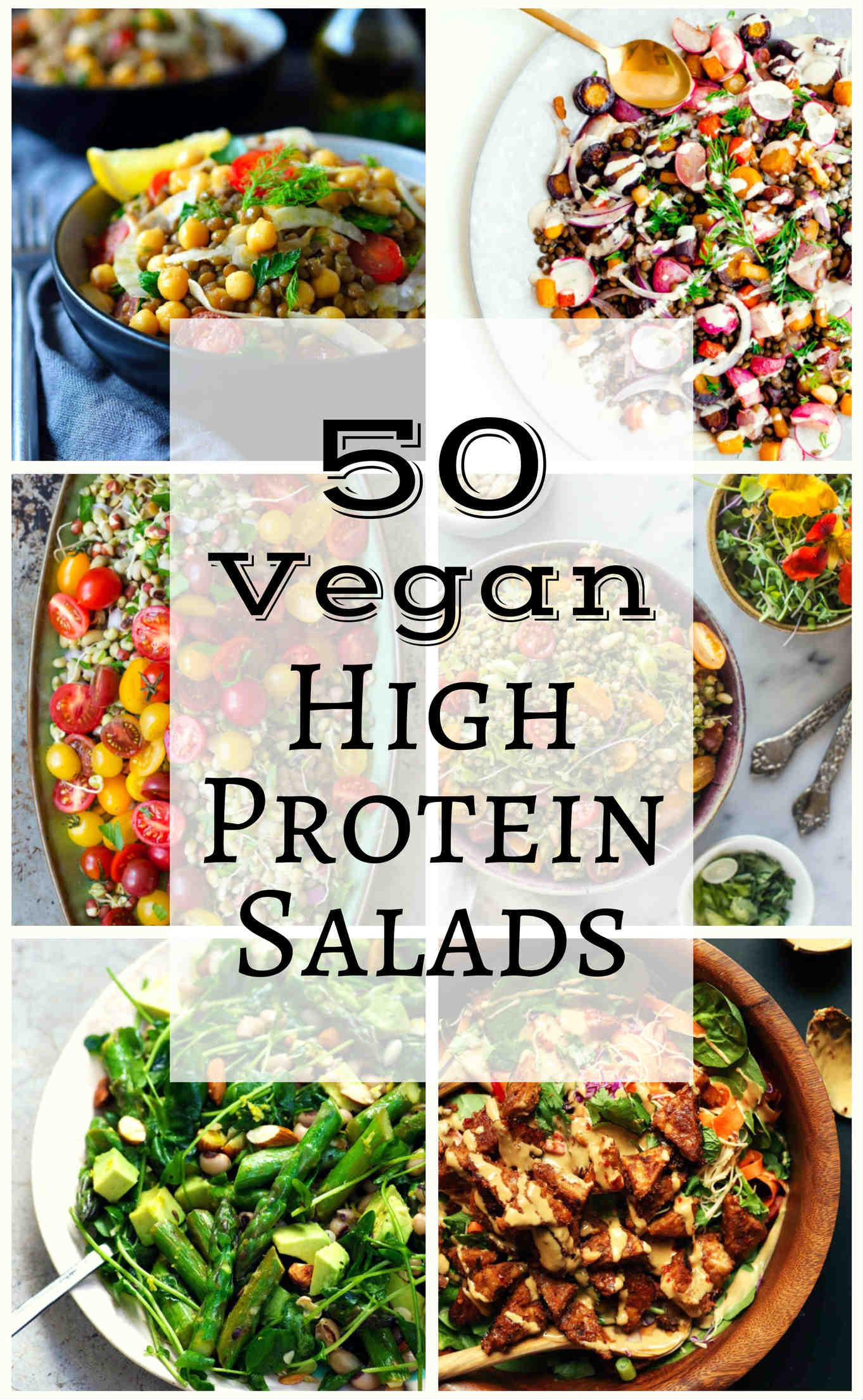 High Protein Vegetarian Recipes
 50 Vegan High Protein Salads