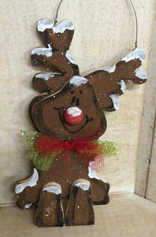 Holiday Wood Craft
 304 best painted reindeer images on Pinterest