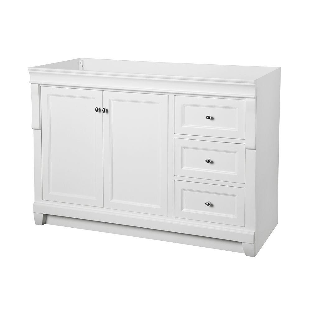 Home Depot Bathroom Vanity Top
 Foremost Naples 48 in W Bath Vanity Cabinet ly in White