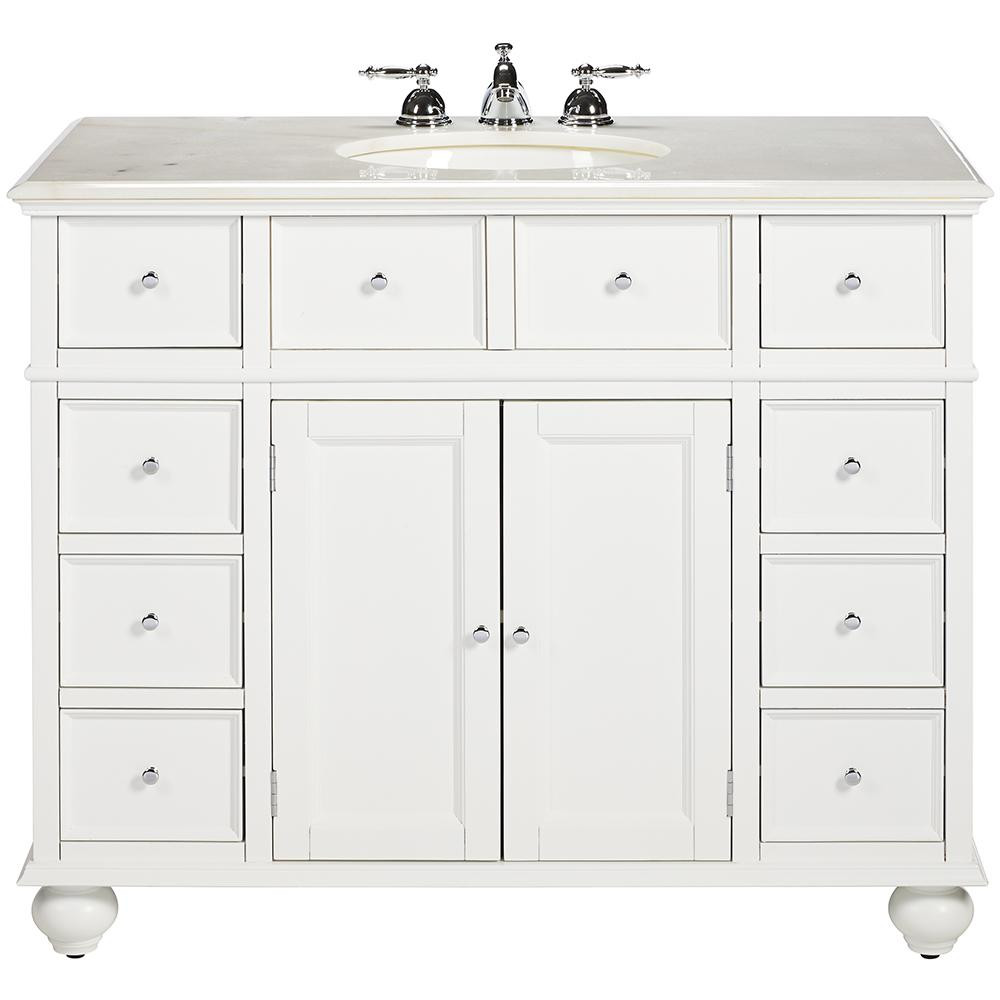 Home Depot Bathroom Vanity Top
 Home Decorators Collection Hampton Harbor 44 in W x 22 in