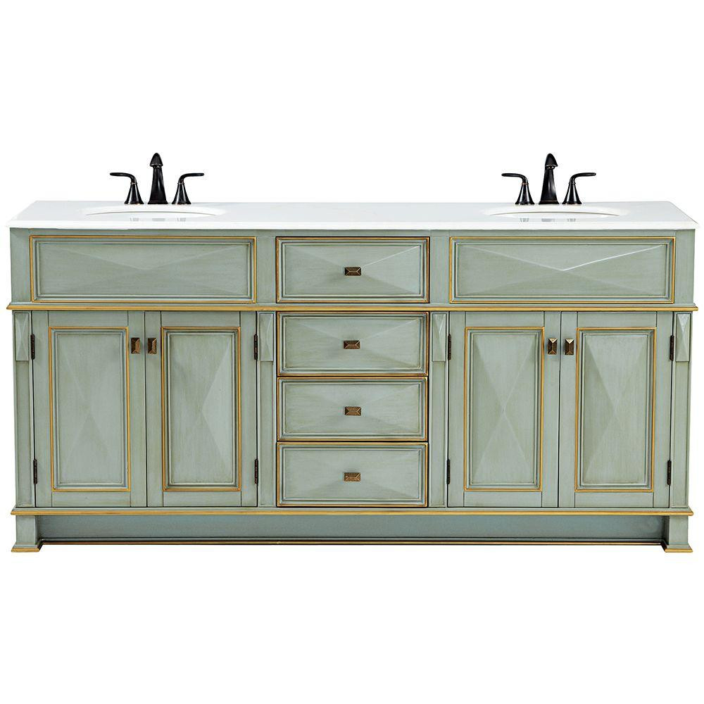 Home Depot Bathroom Vanity Top
 Home Decorators Collection Dinsmore 72 in W x 22 in D