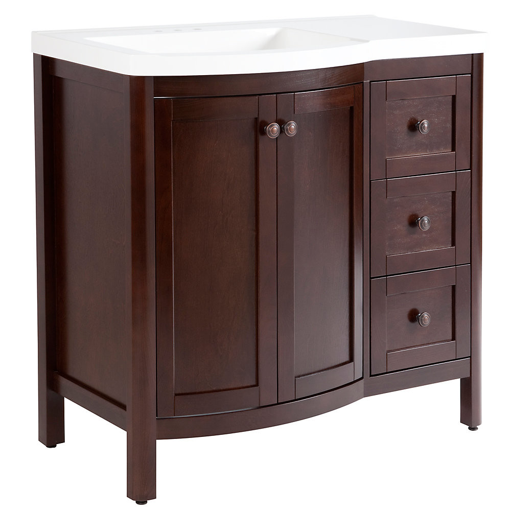 Home Depot Bathroom Vanity Top
 Home Decorators Collection Madeline 36 30 inch W 2 Drawer