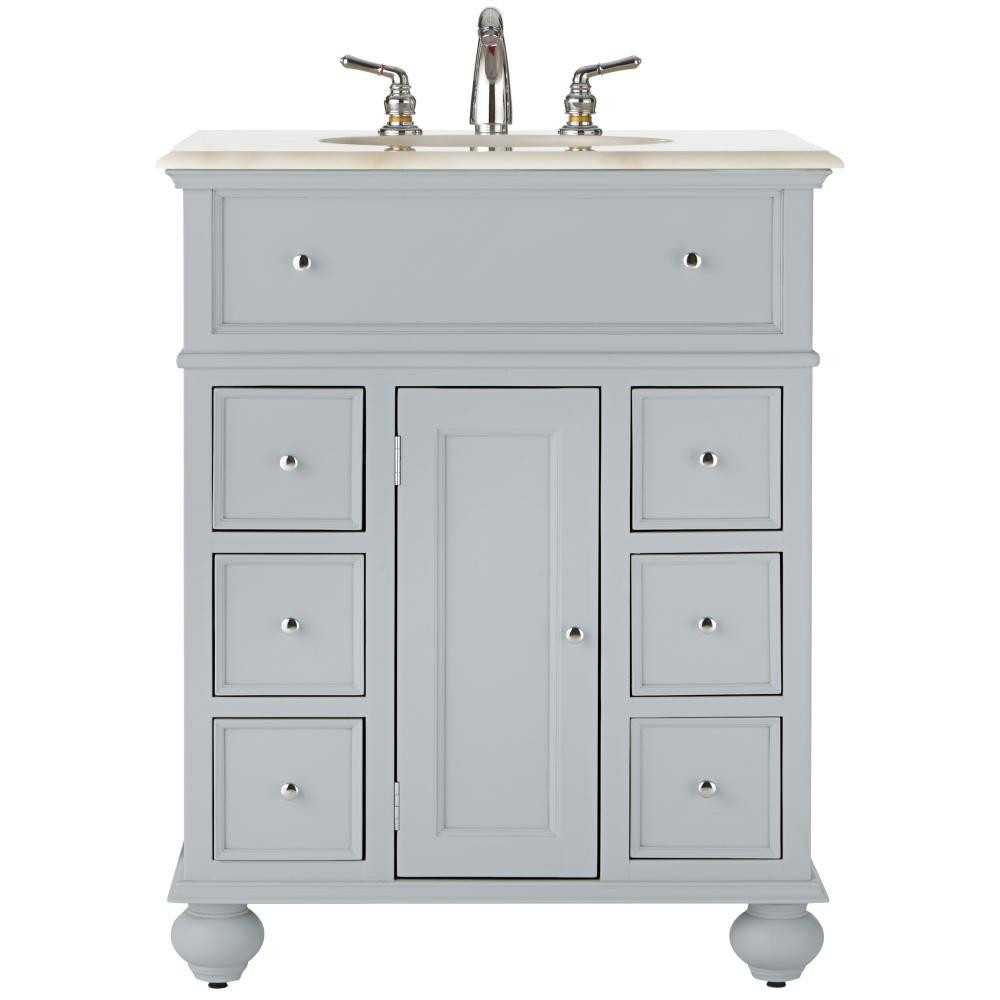 Home Depot Bathroom Vanity Top
 Home Decorators Collection Hampton Harbor 28 in Vanity in