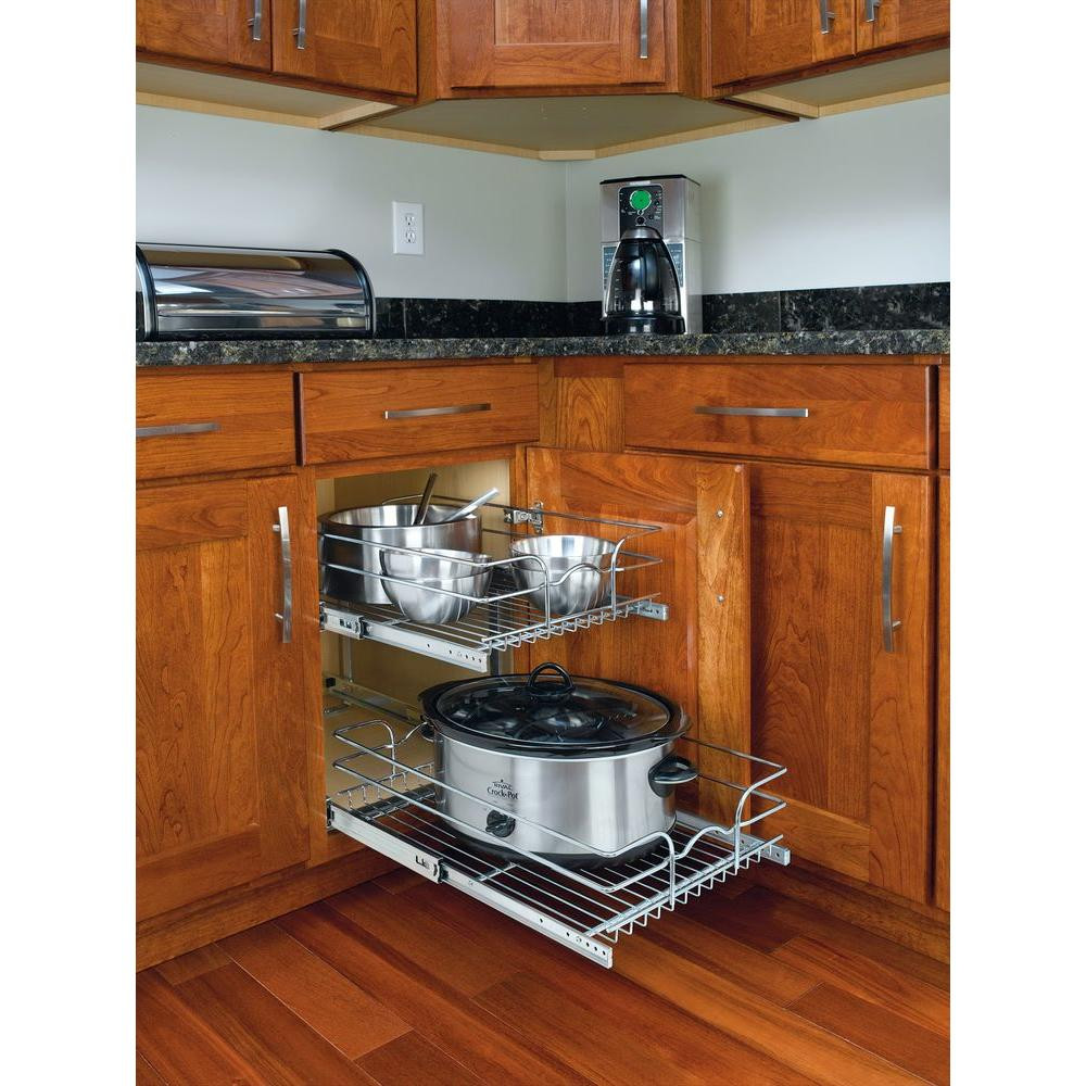 Home Depot Kitchen Organization
 Rev A Shelf 19 in H x 14 75 in W x 22 in D Base Cabinet