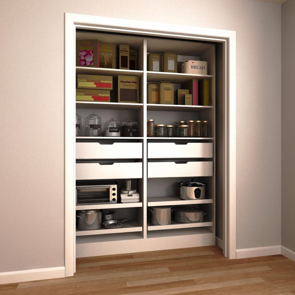 Home Depot Kitchen Organization
 Modifi 60 in W x 15 in D x 84 in H Melamine Pantry