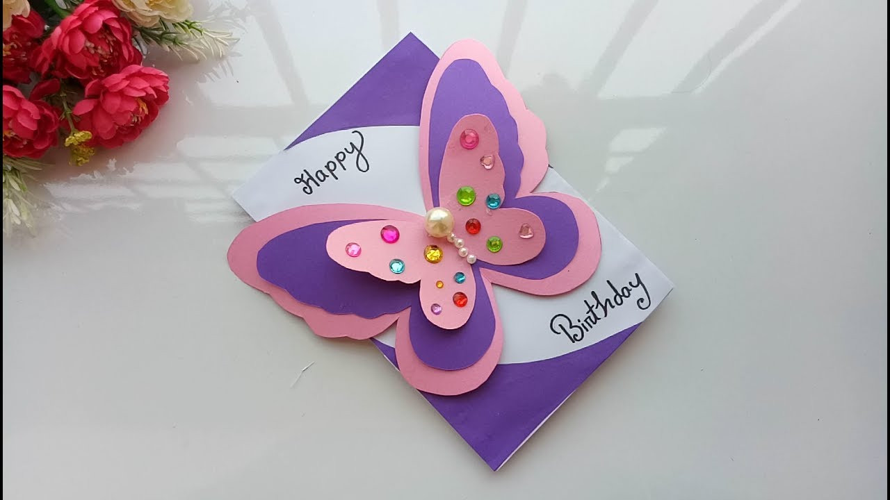 Homemade Birthday Card Ideas
 Beautiful Handmade Birthday card Birthday card idea