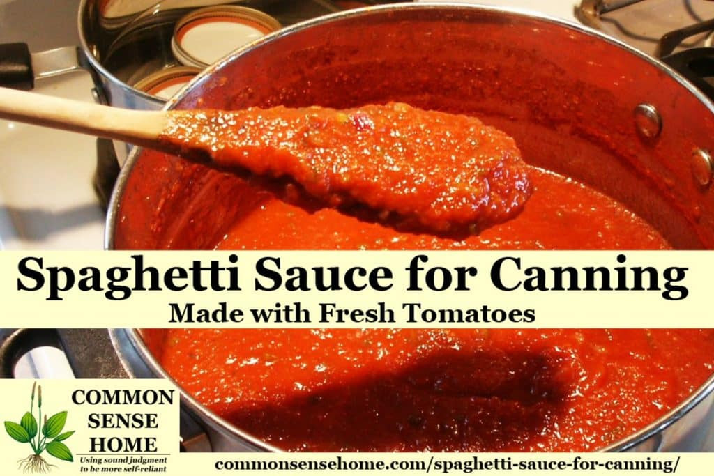 Homemade Spaghetti Sauce From Fresh Tomatoes
 Spaghetti Sauce for Canning Made with Fresh Tomatoes
