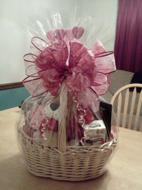 Homemade Valentine Gift Basket Ideas
 Valentine s Day Gift Basket tutorial diy