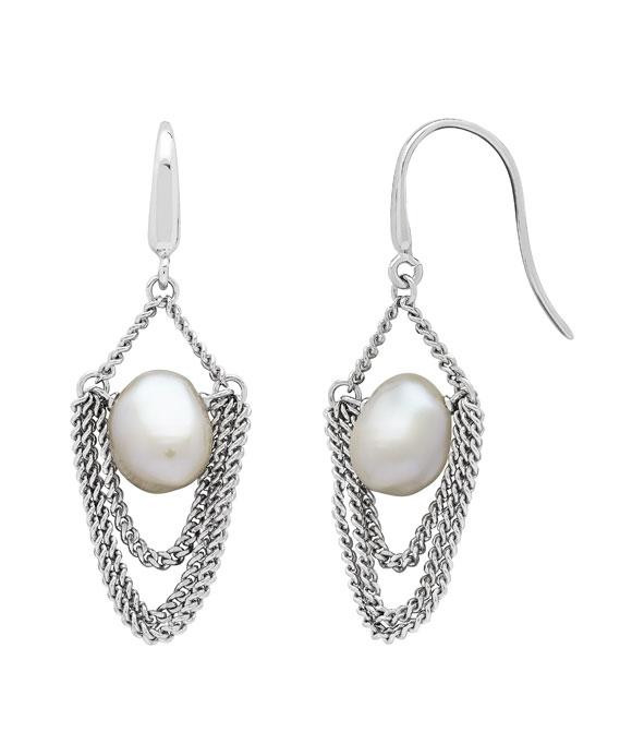 Honora Pearl Earrings
 Honora Sterling Silver White Pearl Drop Earrings Bellman