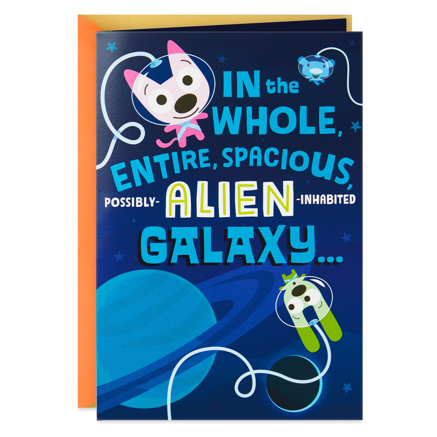 Hoops And Yoyo Birthday Cards
 hoops&yoyo™ Space Travelers Birthday Card With Lights and