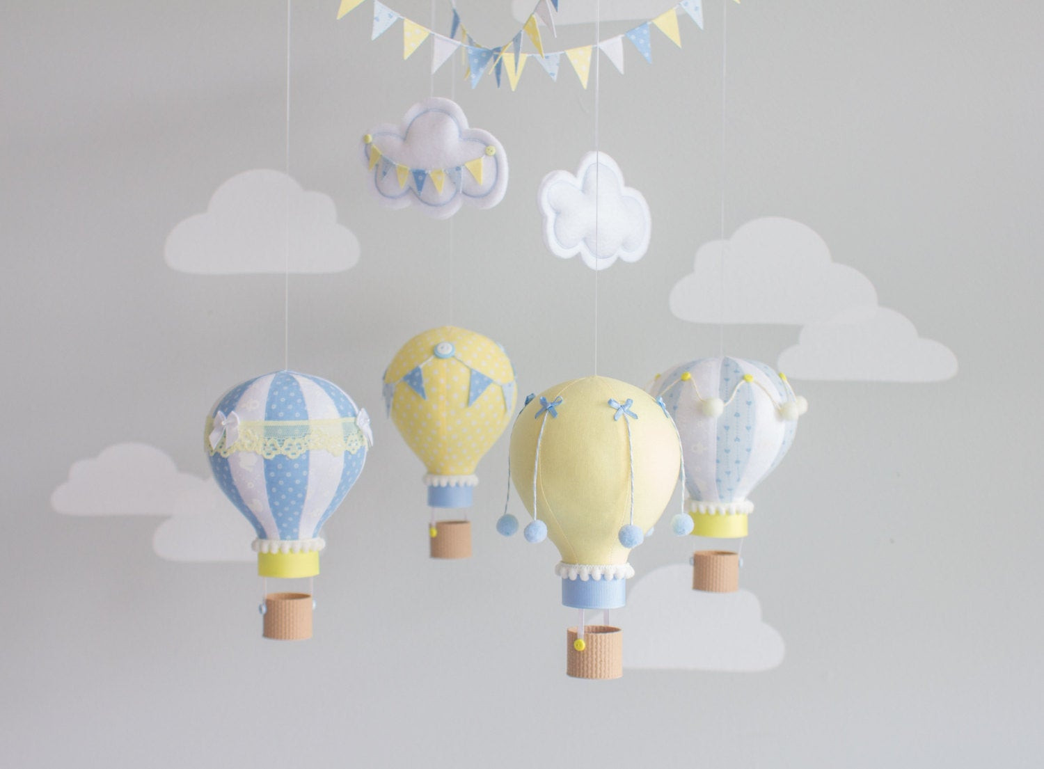 Hot Air Balloon Baby Decor
 Baby Mobile Hot Air Balloon Nursery Decor Travel Theme