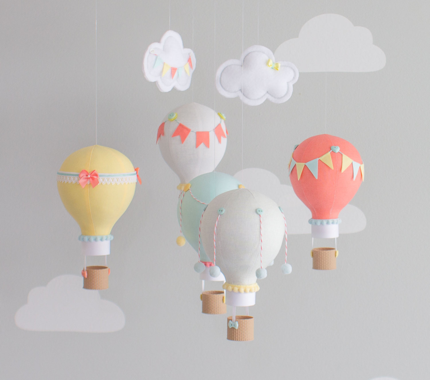 Hot Air Balloon Baby Decor
 Hot Air Balloon Baby Mobile Nursery Decor by sunshineandvodka