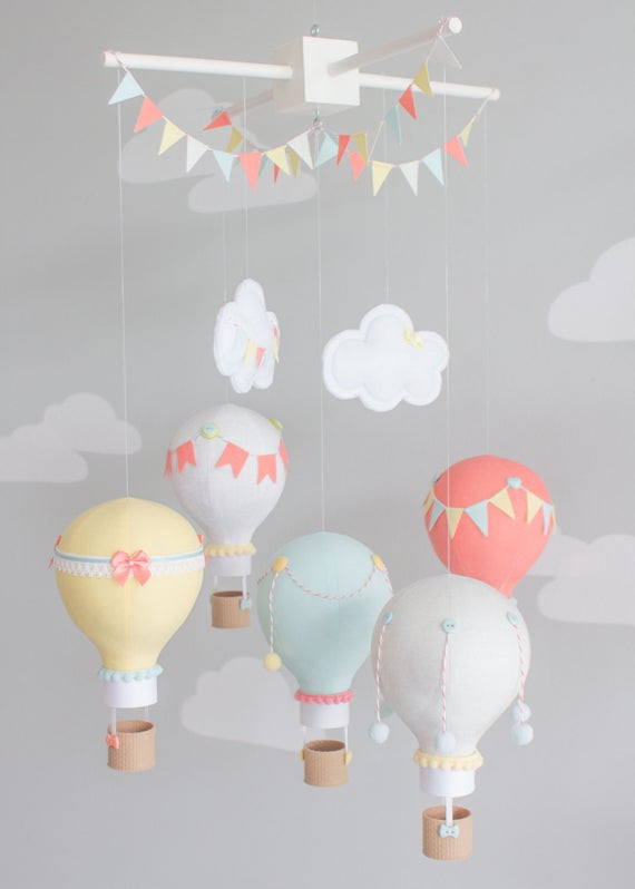 Hot Air Balloon Baby Decor
 Hot Air Balloon Baby Mobile Nursery Decor by sunshineandvodka