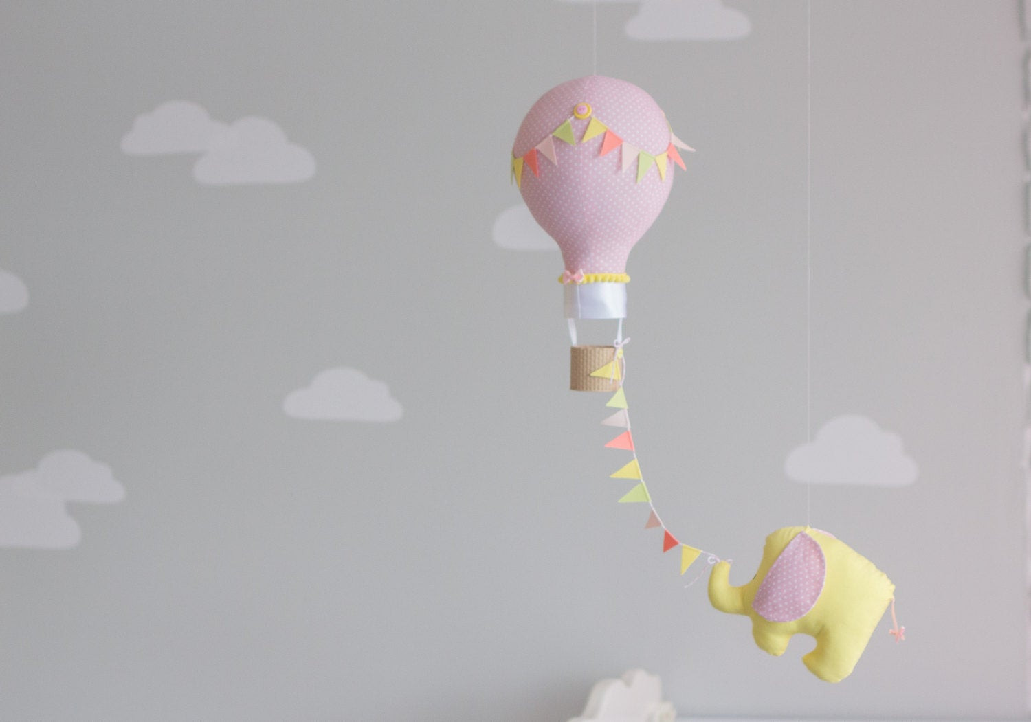 Hot Air Balloon Baby Decor
 Hot Air Balloon Nursery Decor Floating Baby by