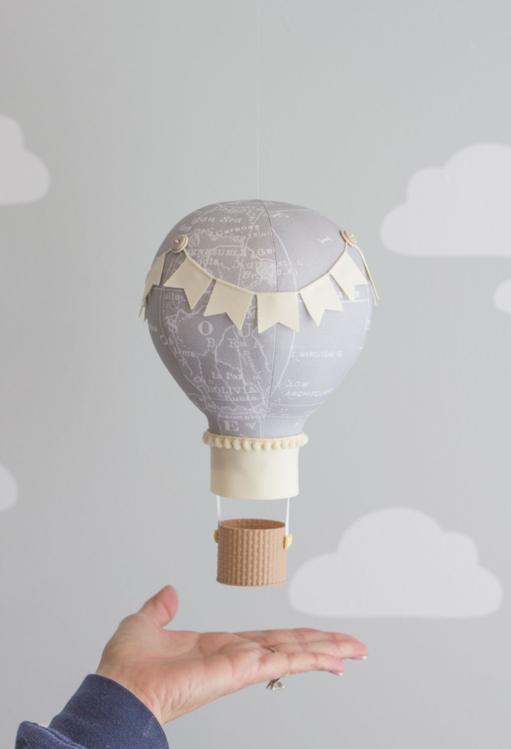 Hot Air Balloon Baby Decor
 Travel Nursery Decor Hot Air Balloon Nursery Mobile Baby