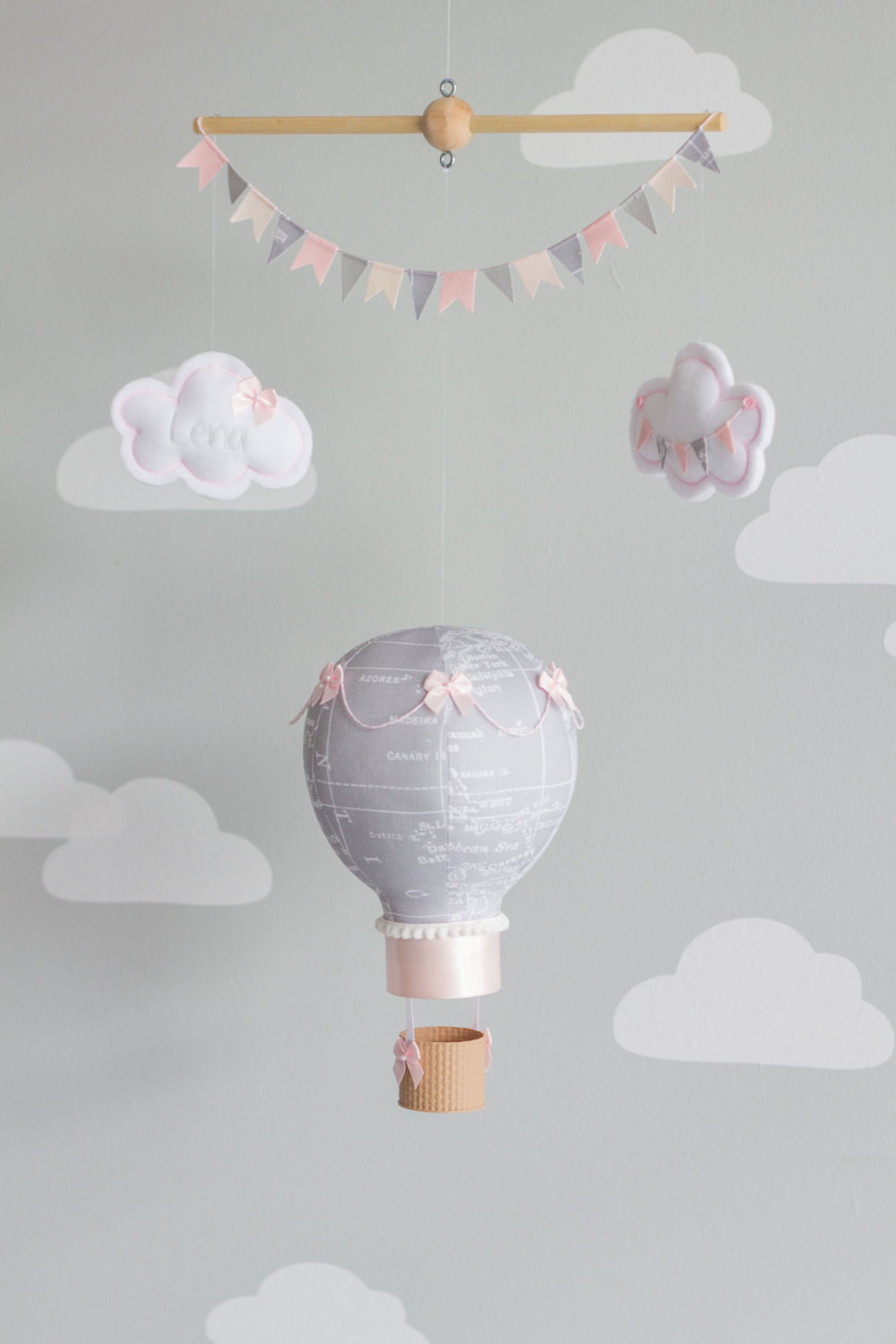 Hot Air Balloon Baby Decor
 Travel Nursery Decor Hot Air Balloon Nursery Mobile Baby