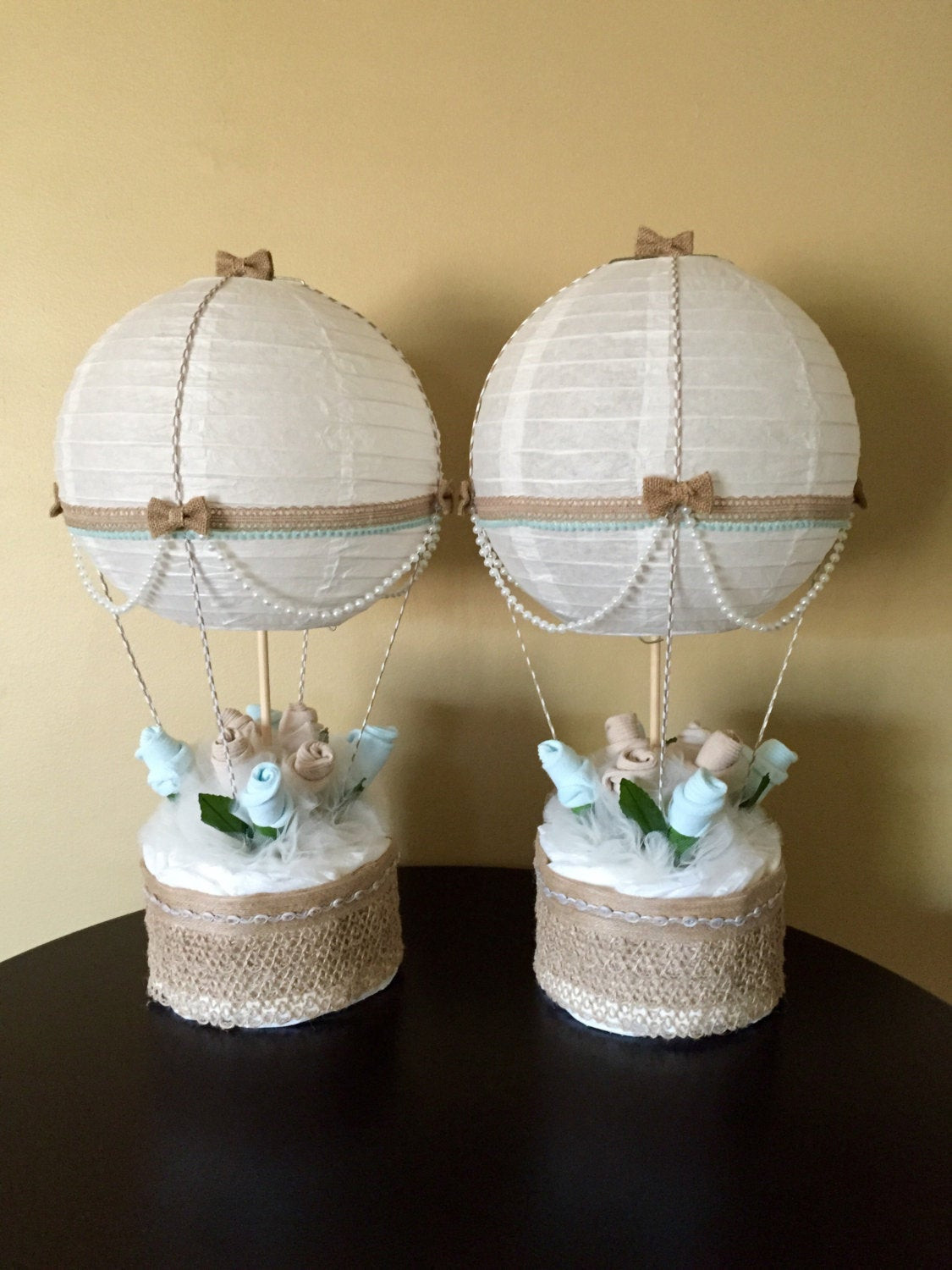 Hot Air Balloon Baby Decor
 Hot Air Balloon Baby Shower Table Centerpiece by