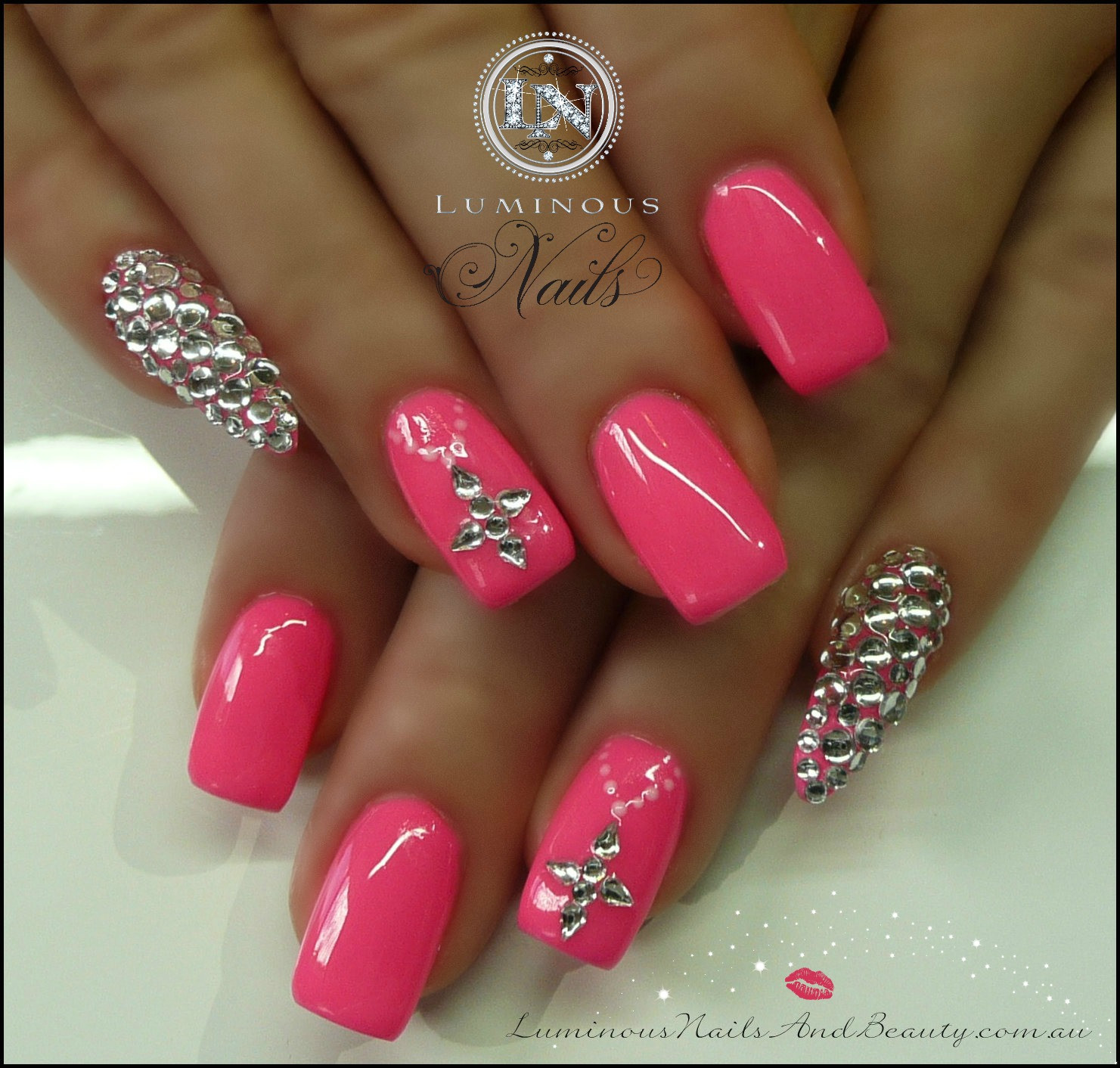 Hot Pink Nail Designs
 Hot Pink Nail Designs Pccala