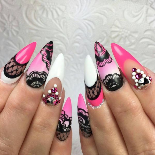 Hot Pink Nail Designs
 Pink Nails Best Variants of Art Designs