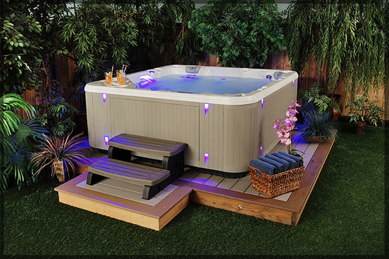 Hot Tub Backyard Ideas
 Backyard with hot tubs AllArchitectureDesigns