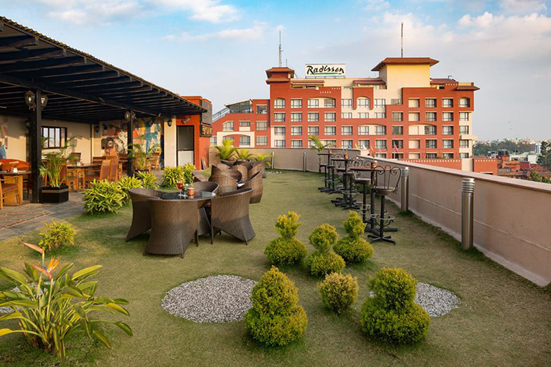 Hotel Terrace Landscape
 Hotel Radisson starts Alacart Menu BBQ and Grilled food