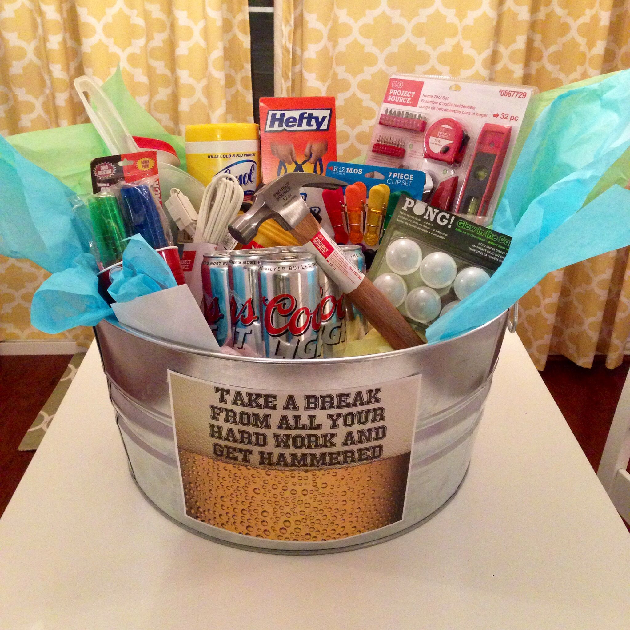 Housewarming Gift Basket Ideas
 The housewarming basket I made my boyfriend