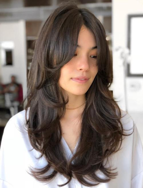 How To Cut Bangs On Long Hair
 50 Cute Long Layered Haircuts with Bangs 2020