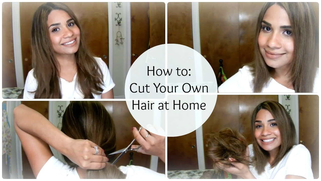 How To Cut My Own Hair Women
 How to Cut Your Own Hair at Home ♥ A Line Bob