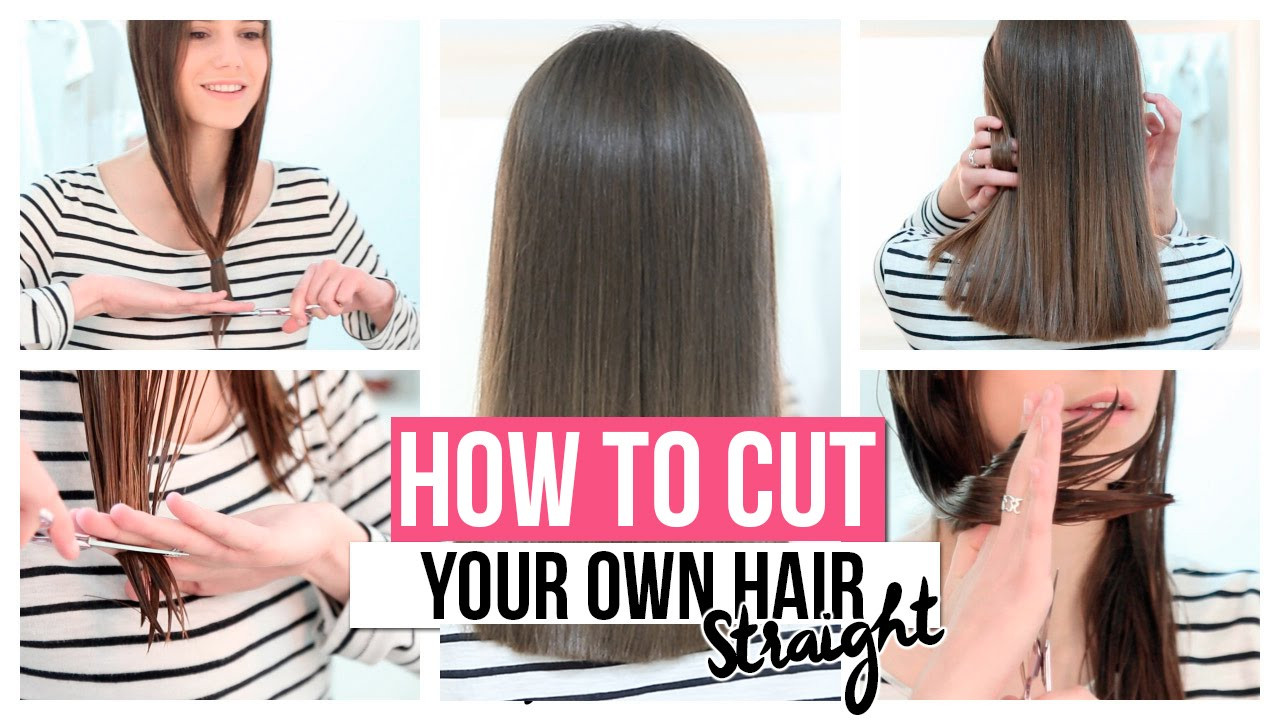 How To Cut My Own Hair Women
 HOW TO CUT YOUR OWN HAIR STRAIGHT