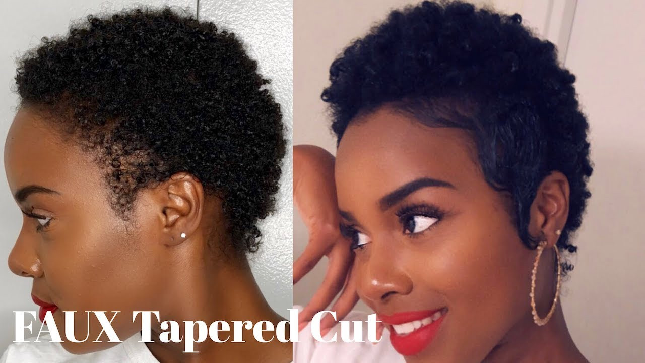 How To Cut Natural Hair
 FAUX Tapered Cut SLAYED Edges on Short Natural Hair